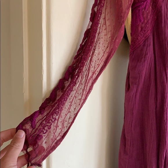 Purple long sleeve free people dress - Picture 3 of 3